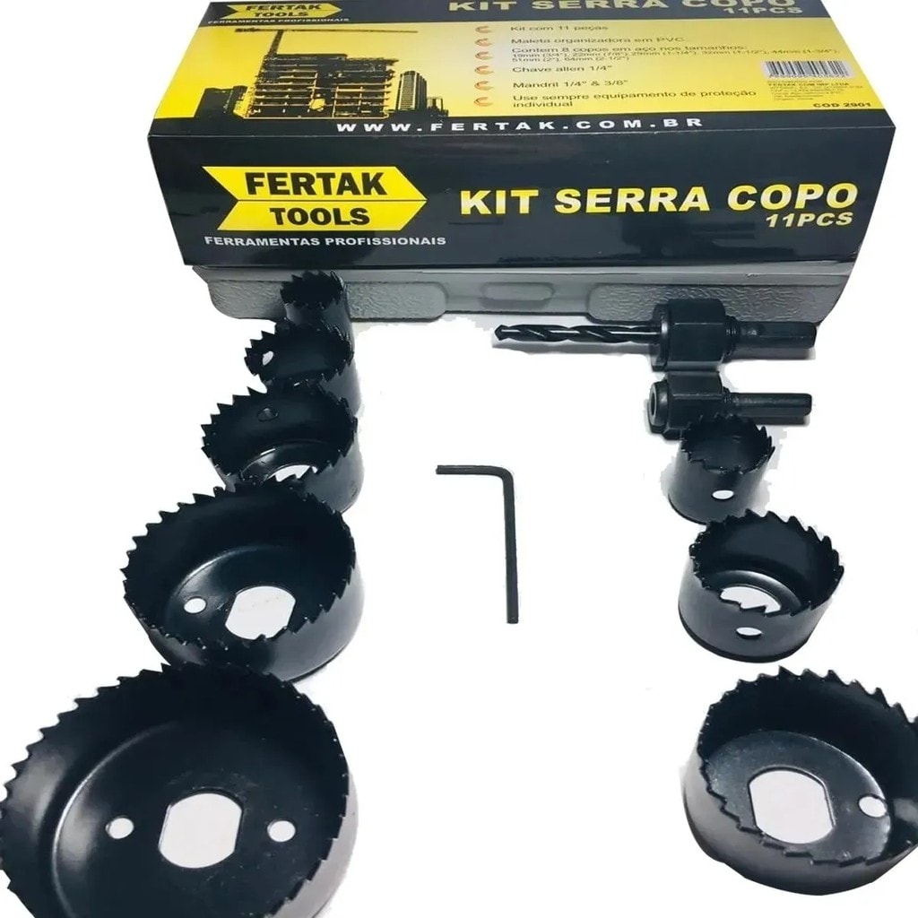 Imagem do Kit Jogo Serra Copo Profissional Varios Tamanhos Fertak