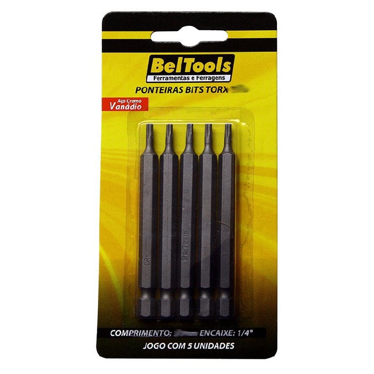 Imagem do Jogo Ponta Bit Cv Torx Com 5 Pcs 75 Mm X T25