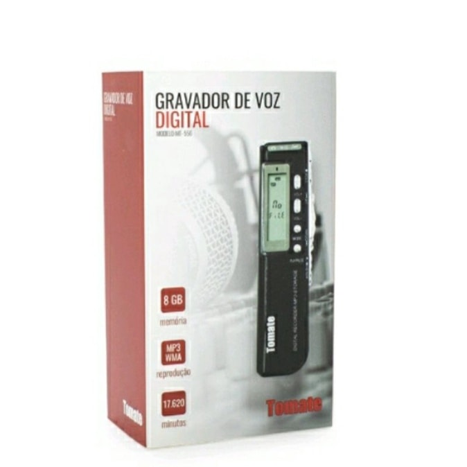 Imagem do Gravador De Voz Tomate Digital 8gb Mt 556