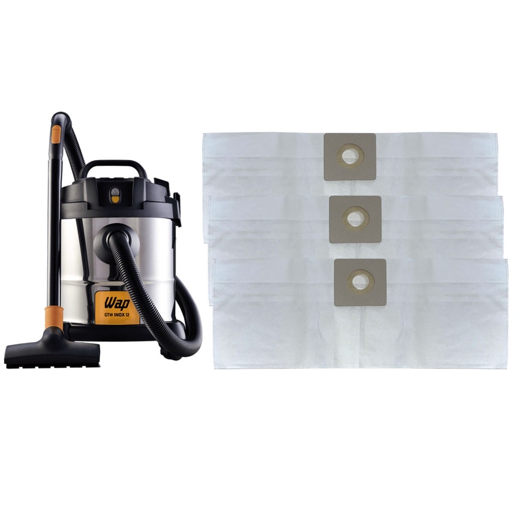 Imagem do Kit 3 Sacos Descartaveis Aspirador Po Wap Gtw Inox 12