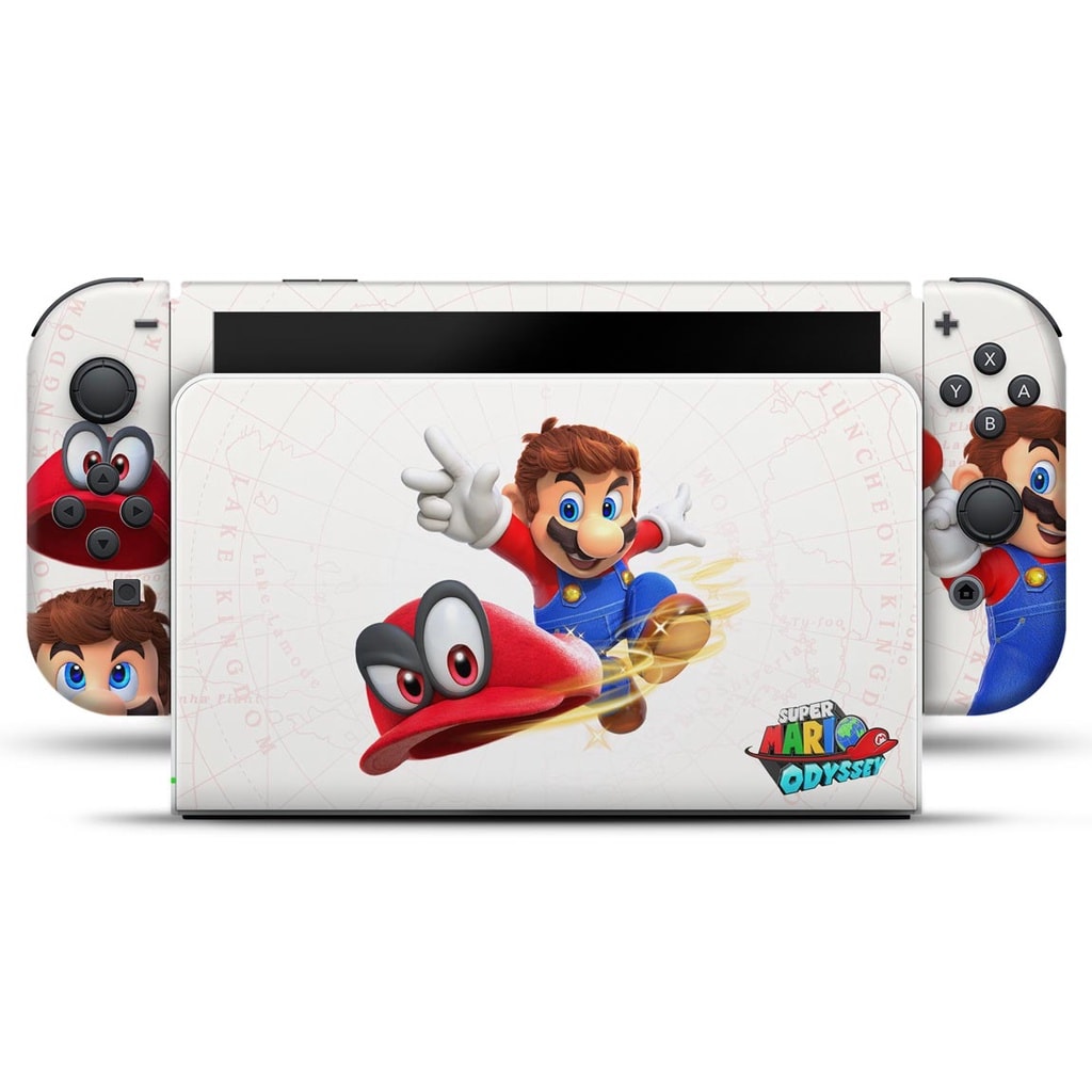 Imagem do Skin Nintendo Switch Oled Adesivo Super Mario Odyssey
