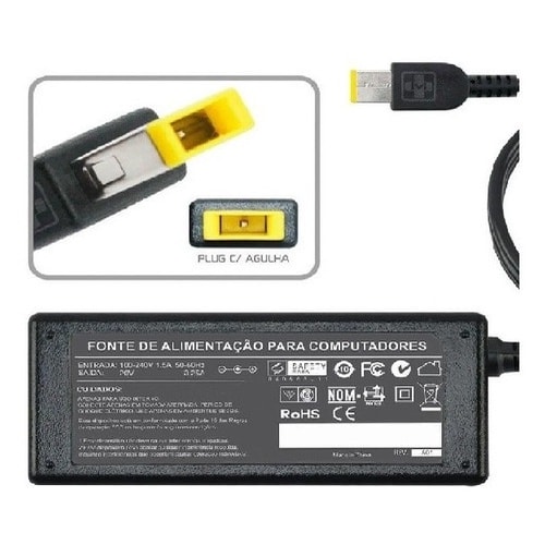 Imagem do Fonte Carregador Para Lenovo Thinkcentre M93p 20v 3 25a 844