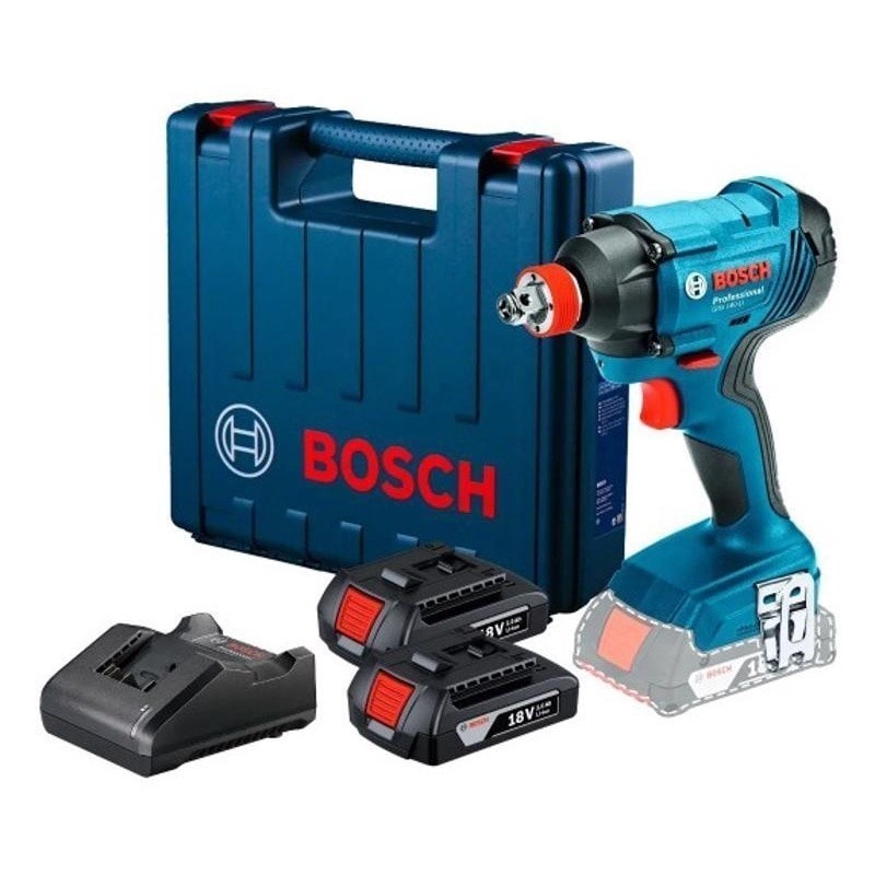 Imagem do Chave De Impacto Bosch Gdx 180 Li 2 Baterias 18v E Maleta