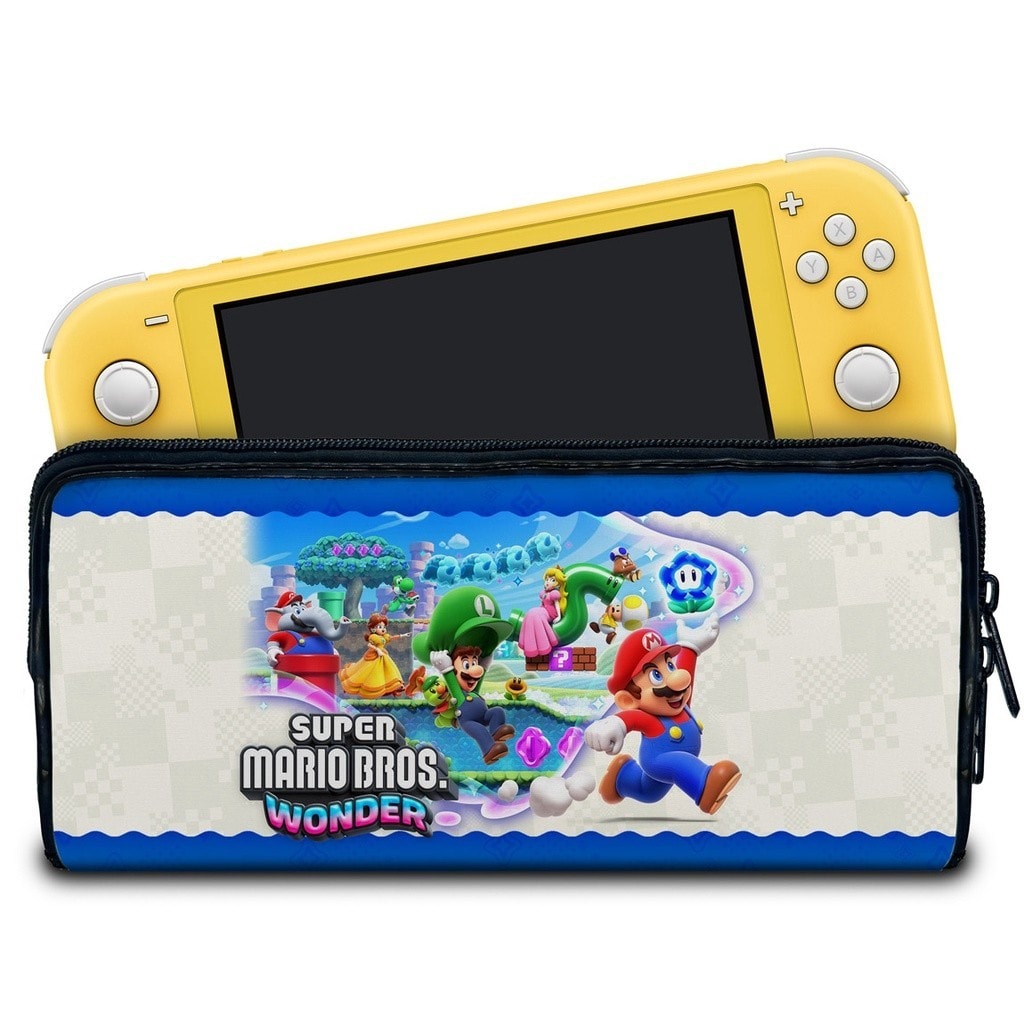 Imagem do Case Para Nintendo Switch Lite Bolsa Estojo Super Mario Bros Wonder