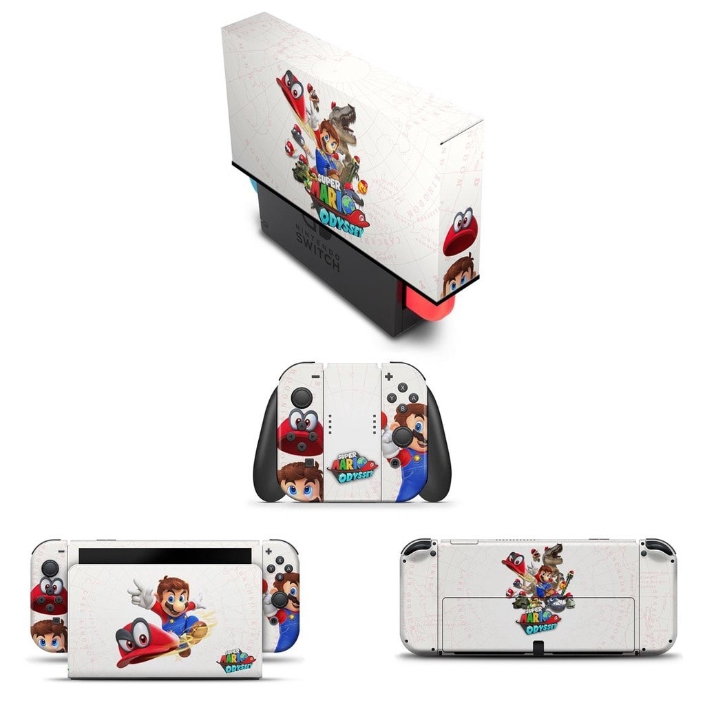 Imagem do Capa Anti Poeira E Skin Nintendo Switch Oled Super Mario Odyssey