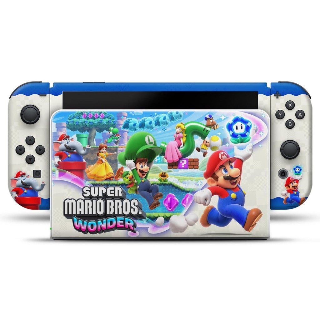 Imagem do Skin Nintendo Switch Oled Adesivo Super Mario Bros Wonder
