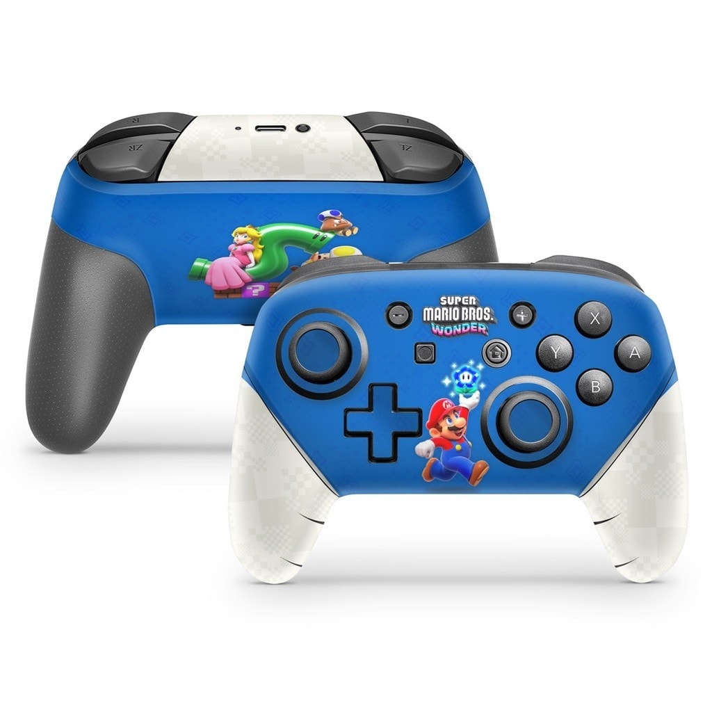 Imagem do Skin Nintendo Switch Pro Controle Adesivo Super Mario Bros Wonder