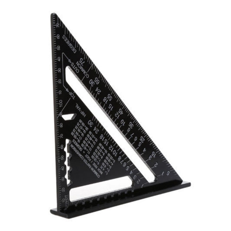 Imagem do Esquadro Transferidor Aluminio Triangular 7 Pol Marcenaria