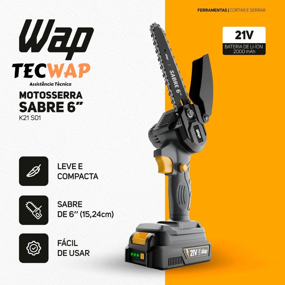 Imagem do Motosserra De Sabre A Bateria Wap K21 S01 21v