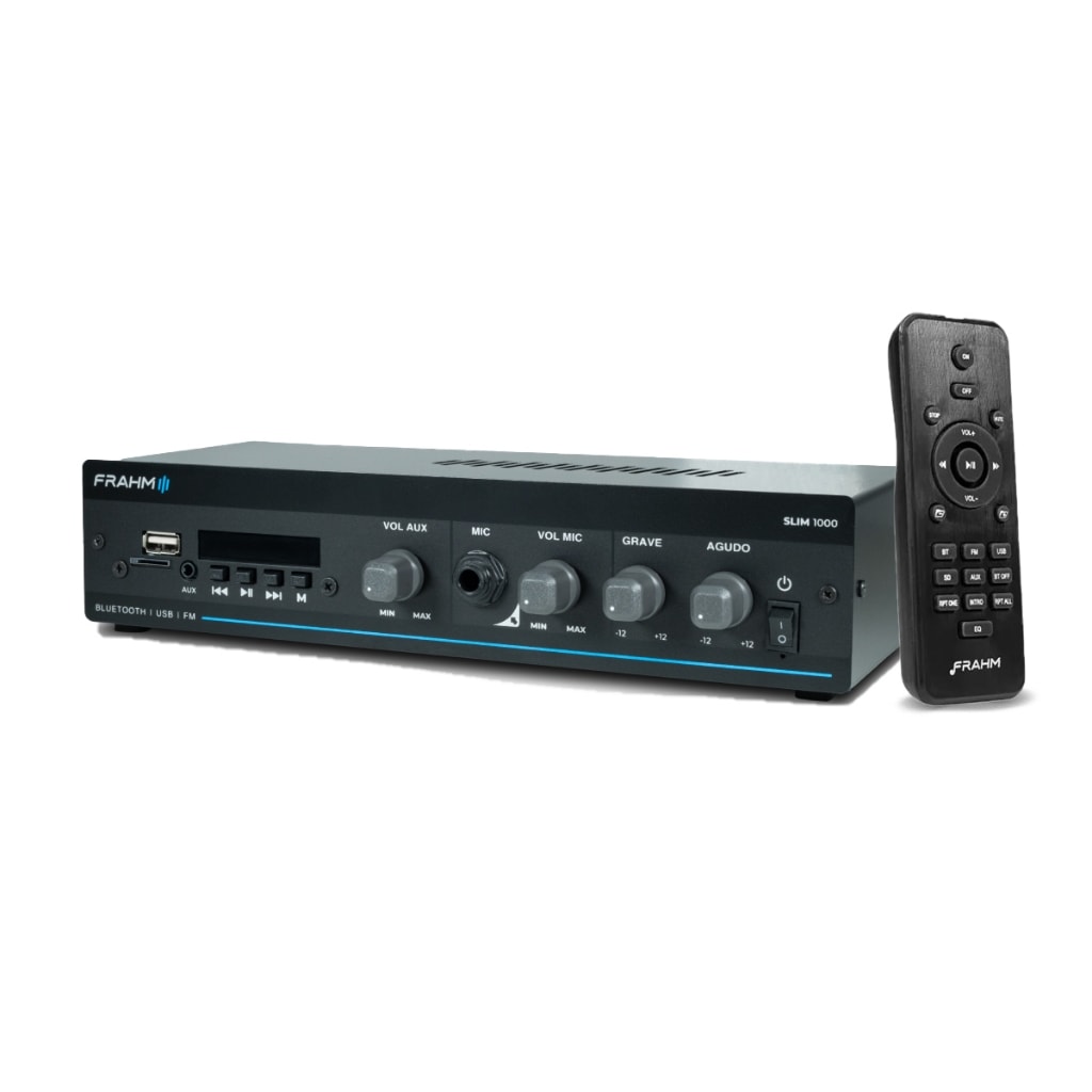 Imagem do Amplificador Receiver Som Ambiente Frahm Slim 1000 App G5 40 W Rms