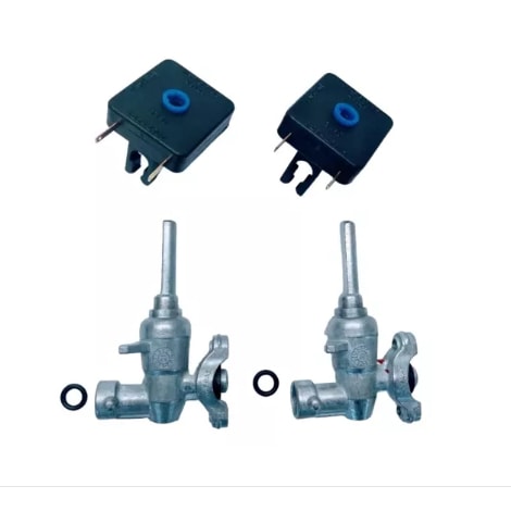 Imagem do Interruptor E Registro Fogao Cooktop Fischer Fit Line 2 Boca