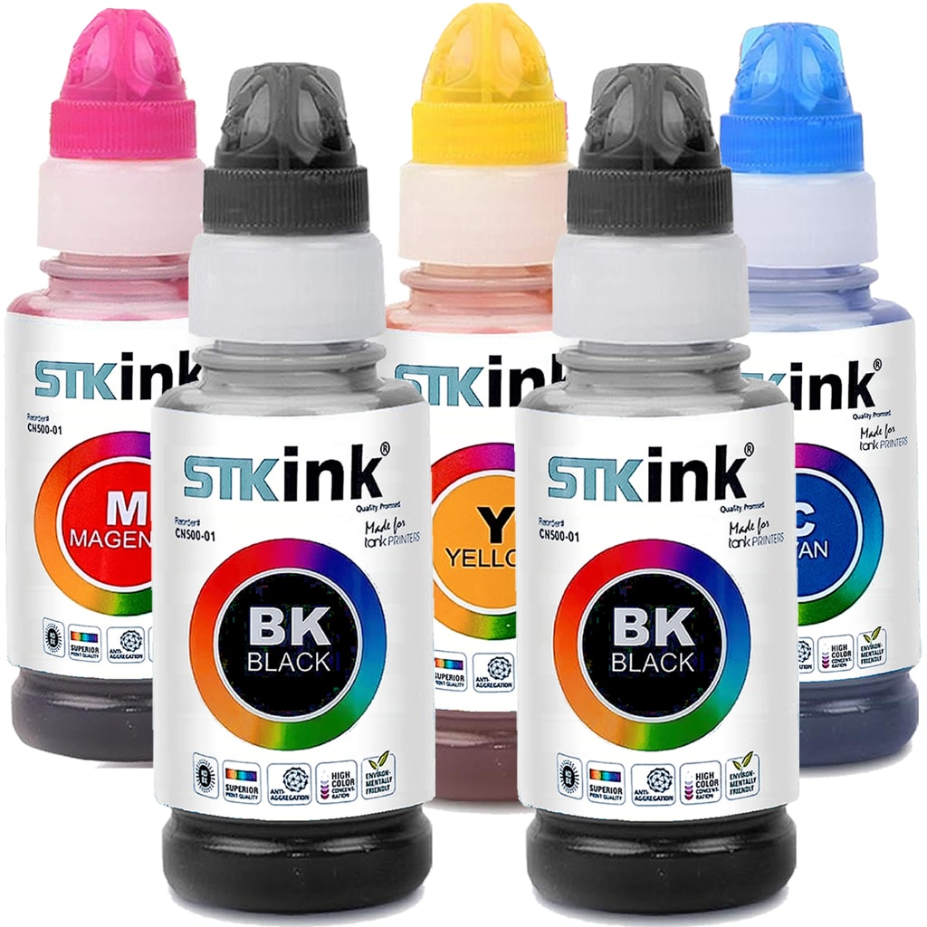 Imagem do 5x Tinta Compativel Epson L3250 L3150 L3210 L3110 L5190 L5290 L1210 L1250 L5590 T544 544