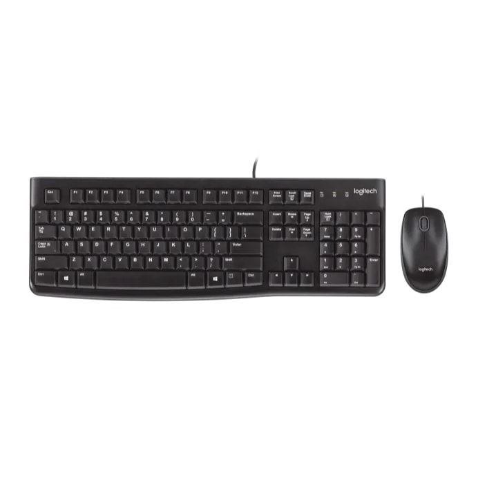 Imagem do Combo Com Fio Preto Logitech Mk120