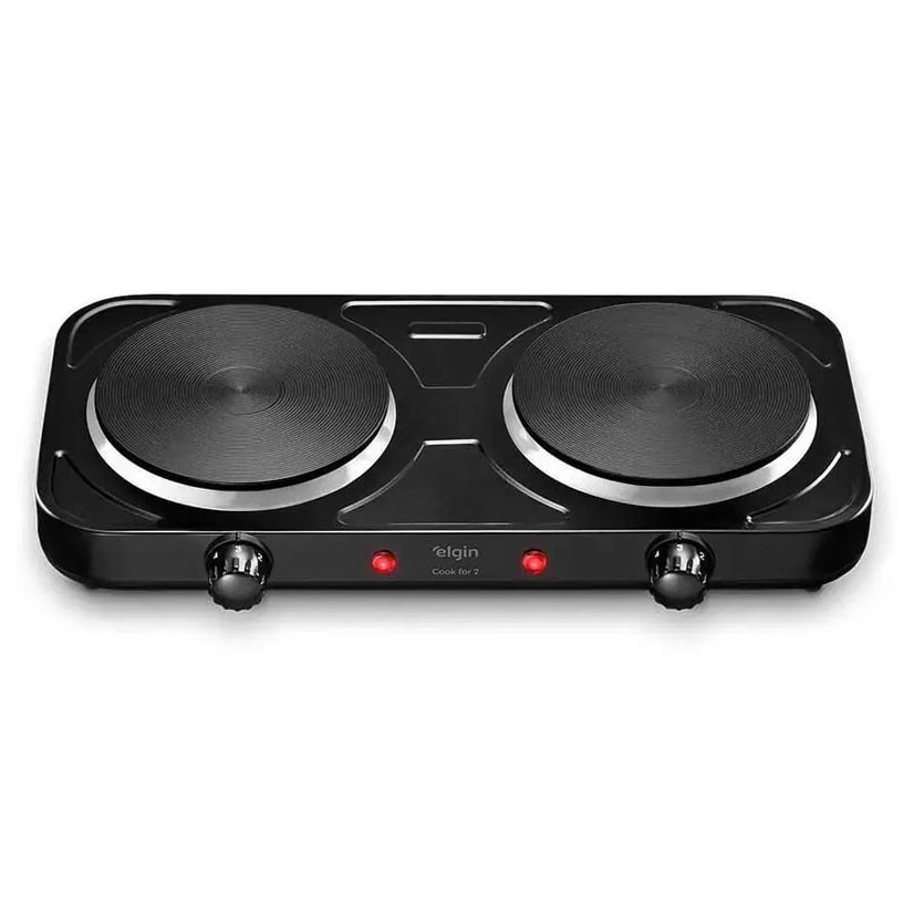 Imagem do Fogao Eletrico Portatil Fog10 Cooktop 2 Bocas Cook For 2 Preto 220v Elgin