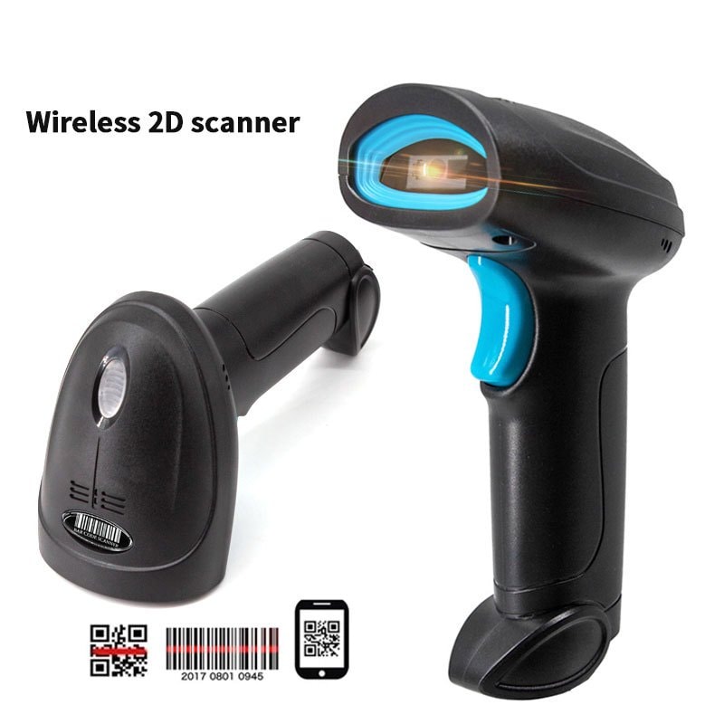 Imagem do Leitor De Codigo De Barras Sem Fio Laser Wireless Usb Scanner Ean Qr Code 1d 2d