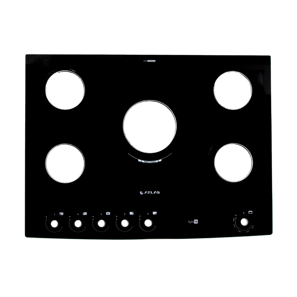Imagem do Vidro Mesa Tampo Superior Fogao Atlas Agile Up Glass 5 Bocas