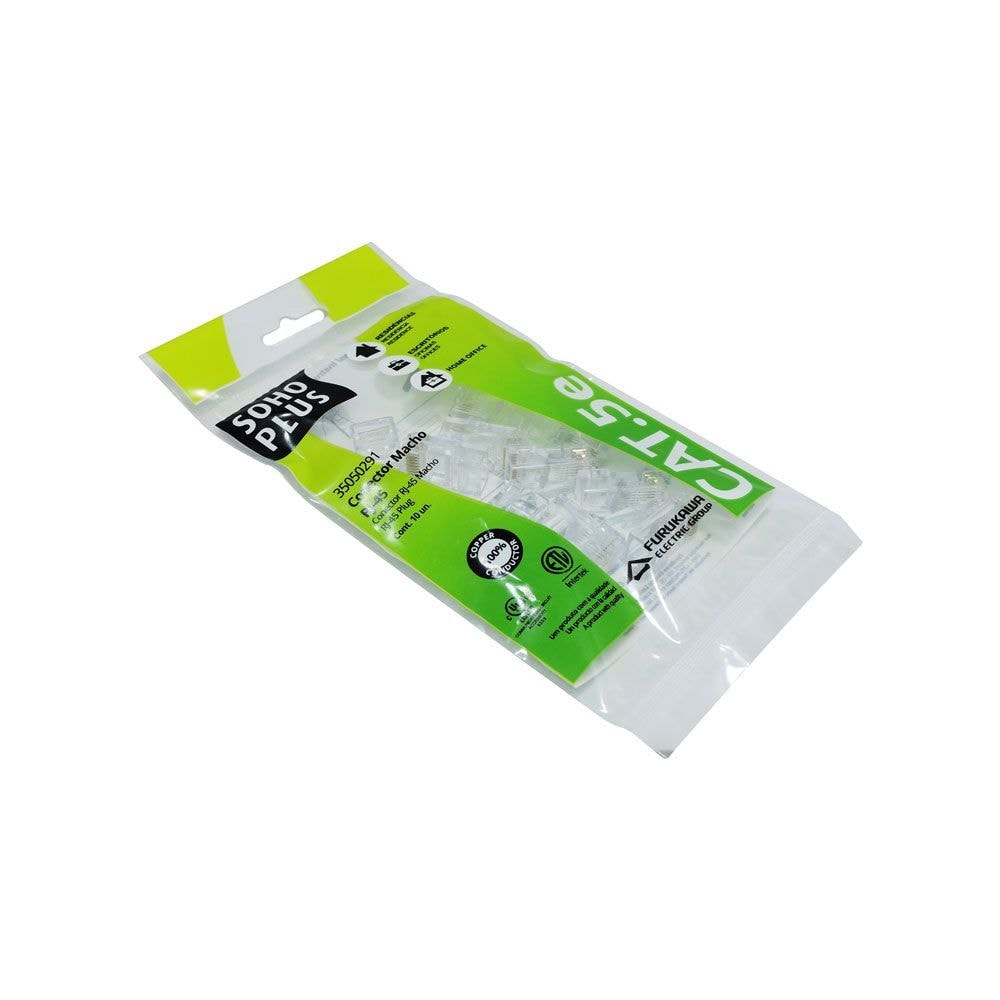 Imagem do 10 Conectores Macho Plug Rj45 Cat5e Soho Plus Furukawa