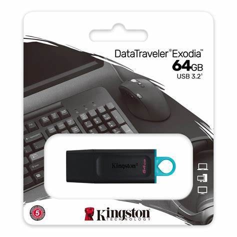 Imagem do Pen Drive Usb 3 2 64gb Datatraveler Exodia Kingston Dtx 64gb