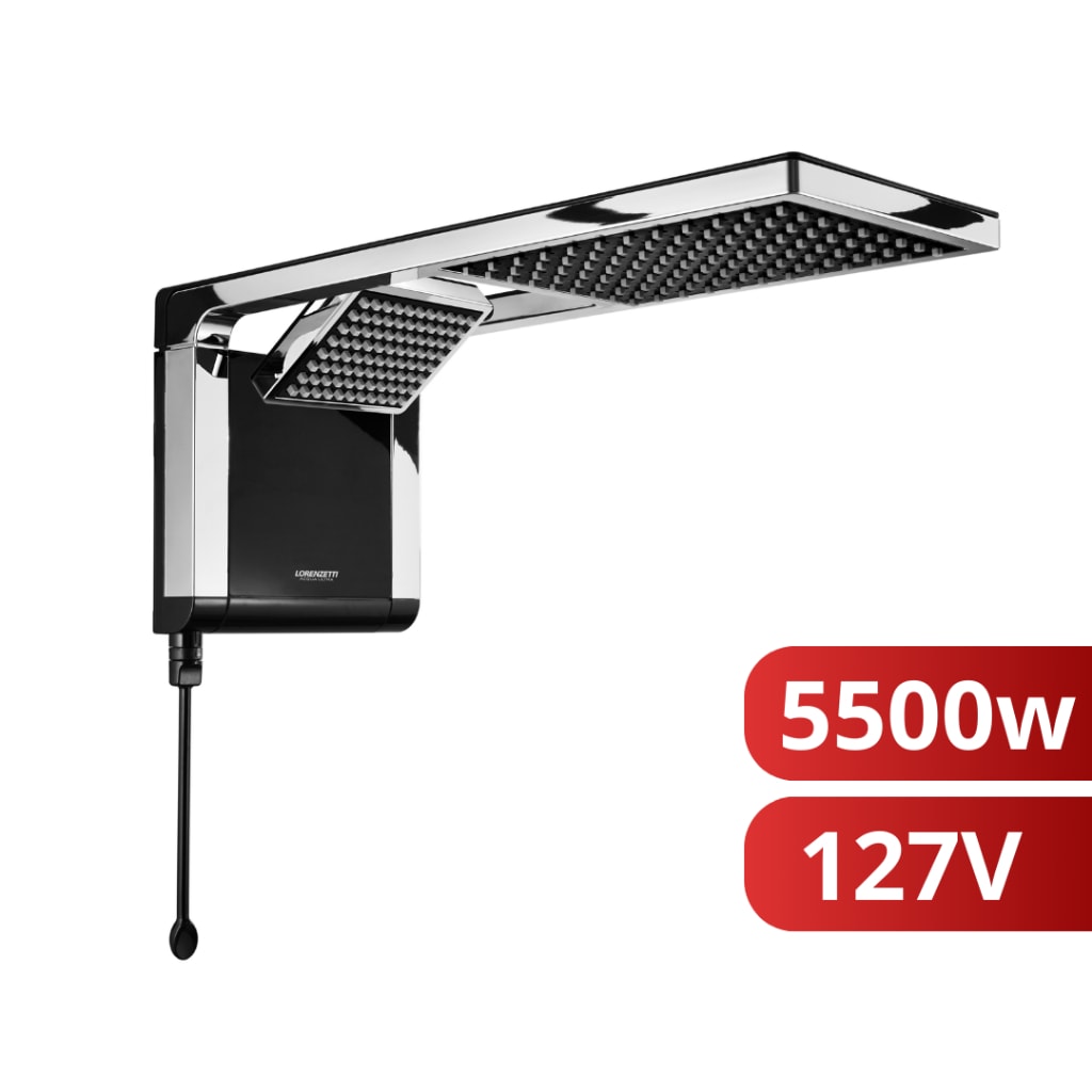 Imagem do Chuveiro Ducha Acqua Duo Ultra Preto Cromado 127v 5500w Lorenzetti