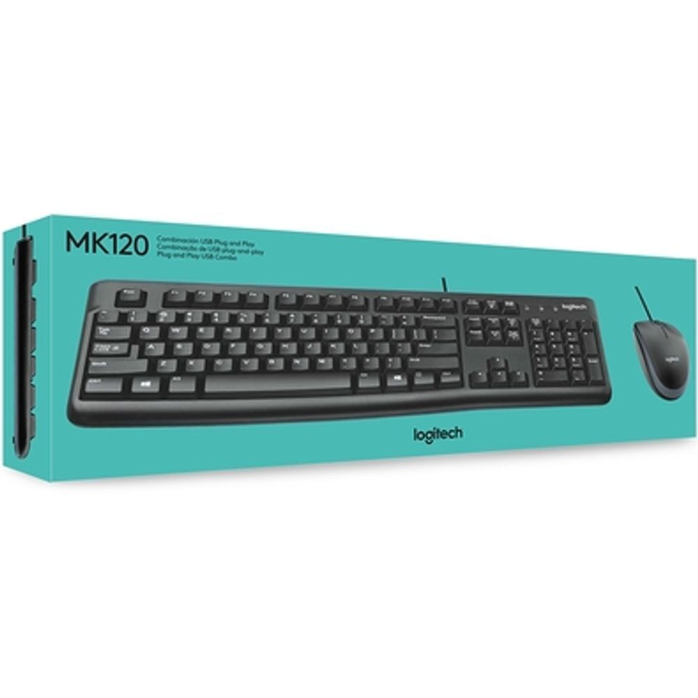Imagem do Teclado E Mouse Usb Mk120 Preto Logitech