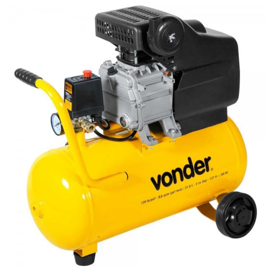 Imagem do Motocompressor De Ar 8pcm 21 6l Mcv 216 Vonder Monofasico