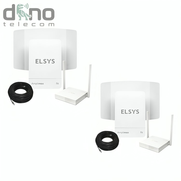 Imagem do Kit 2 Amplimax Fit 4g Internet Rural Elsys Roteador E Cabo
