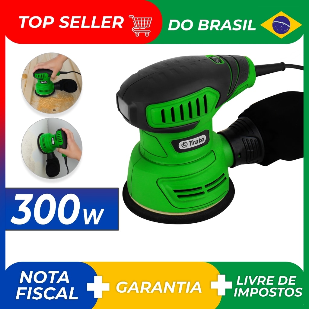 Imagem do Lixadeira Roto Orbital Eletrica Madeira Lixa 300w Coletor