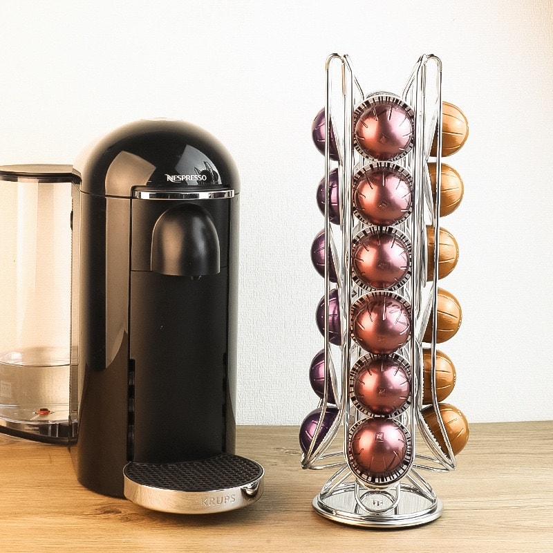 Imagem do Porta 24 Capsulas Para Nespresso Vertuo Pop E Vertuo Next Inox Escritorio Cozinha