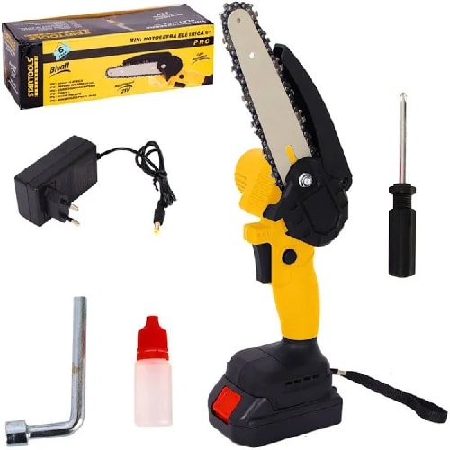 Imagem do Mini Motosserra Eletrica Startools 21v Bateria Recarregavel
