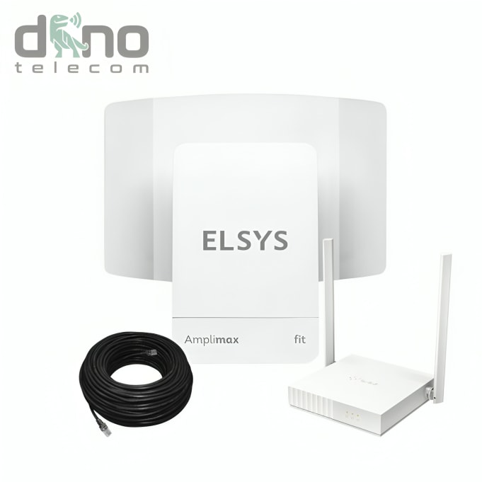 Imagem do Kit Amplimax Fit 4g Internet Rural Elsys Roteador E Cabo