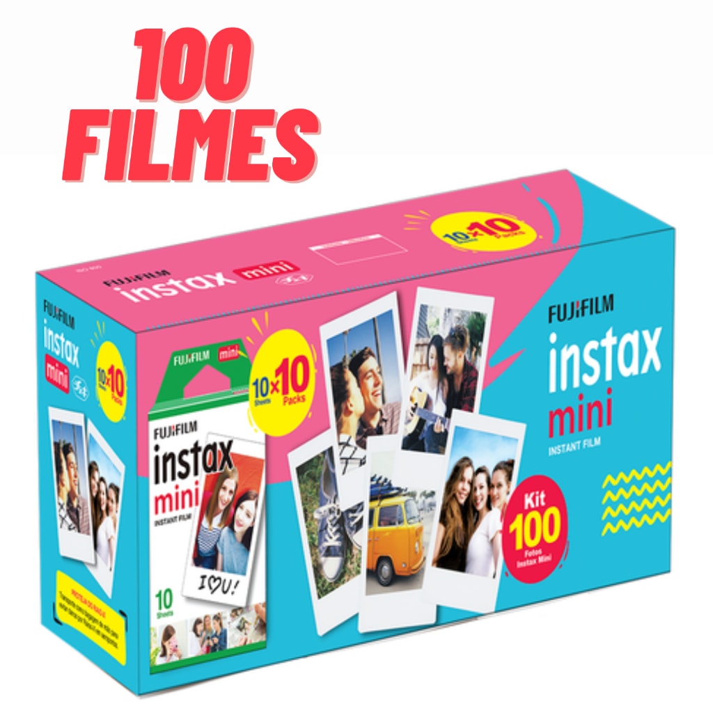 Imagem do Filme Instax Mini 100 Fotos Fujifilm Compativel Instax Mini 7s 8 9 11 12