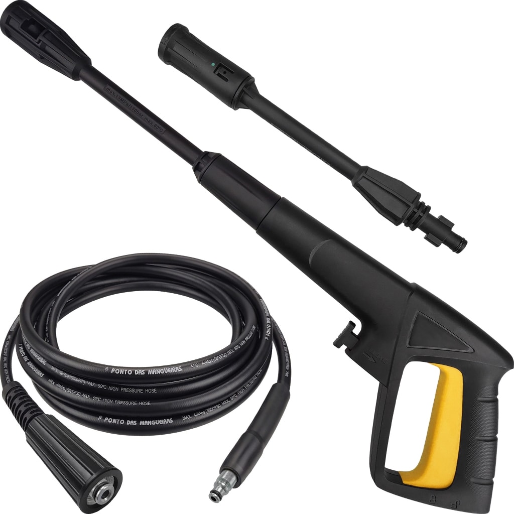 Imagem do Kit Pistola Lanca Mangueira Trama Nylon Compativel Vonder Lav 1400