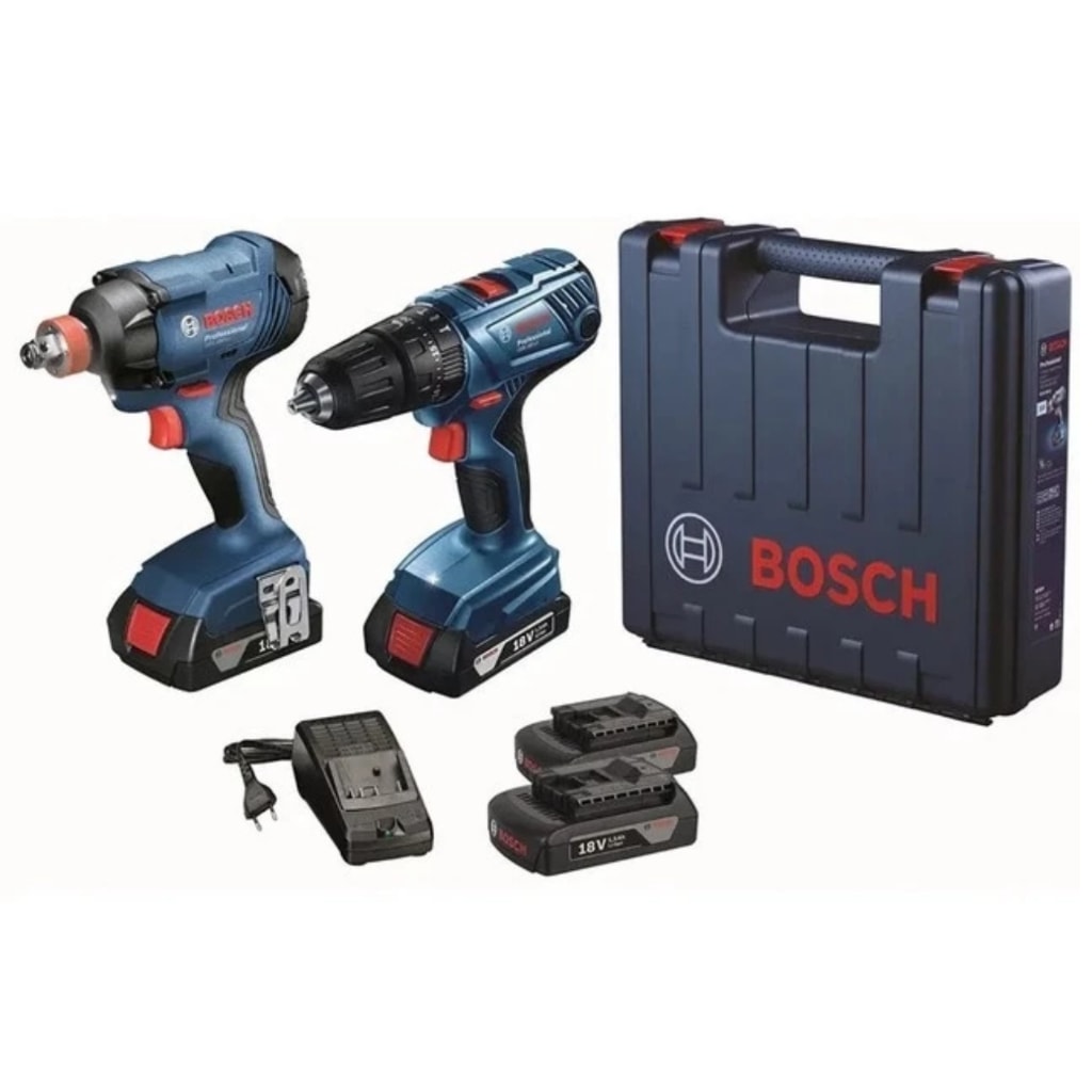 Imagem do Combo 18v Parafusadeira Gsb 180 Li Chave De Impacto Gdx 180 Li Bosch
