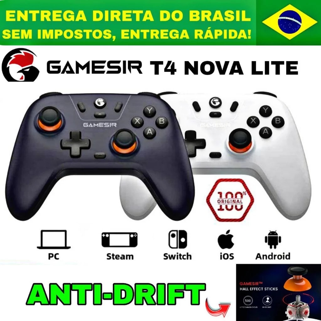 Imagem do Controle Gamesir Nova Lite Switch 1 E 2 Controle Hall Effect Para Nintendo Switch