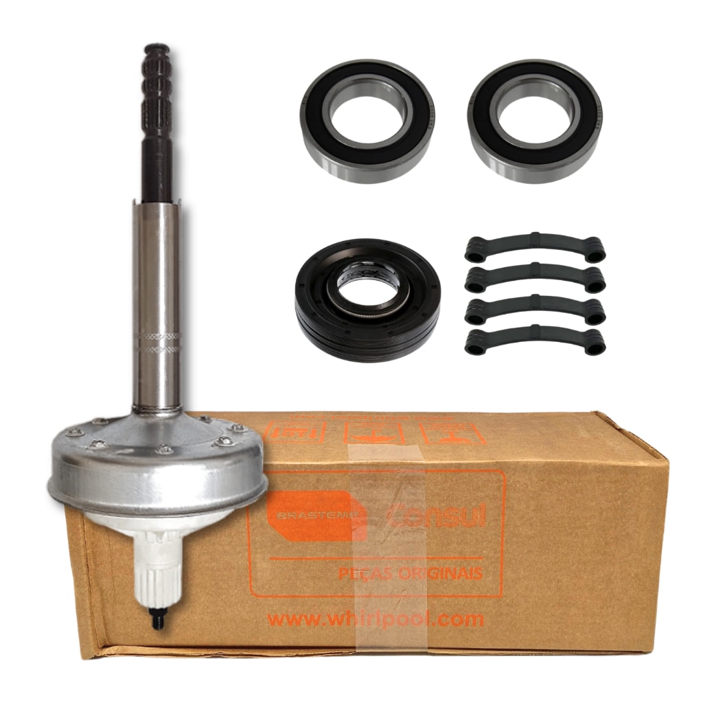 Imagem do Kit Cambio Mecanismo Eixo Longo Brastemp Ative 11kg Bwl11 Consul Cwe10 Original