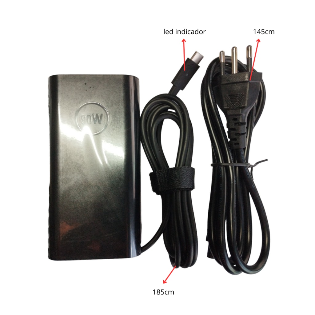 Imagem do Fonte 90w Usb C Compativel Dell Latitude 5531 7300 7310 7320