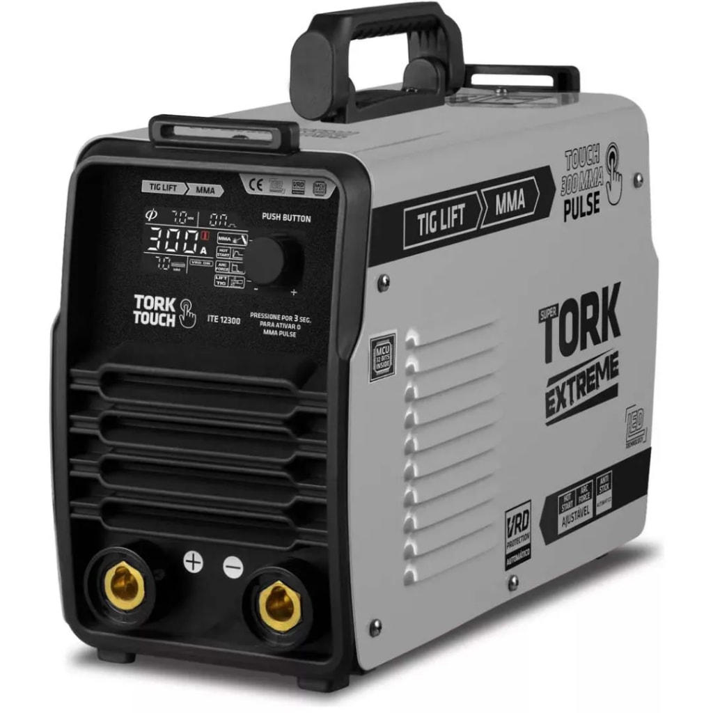Imagem do Inversora De Solda 220v Tig Lift E Mma 300 Touch 300 Vrd Ite 12300 Tork