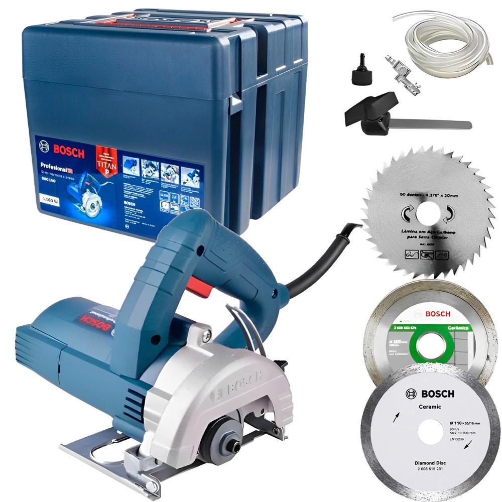 Imagem do Serra Marmore Bosch Titan 1 500w Gdc 151 5 C Maleta Kit De Refrigeracao Com 3 Discos Bosch