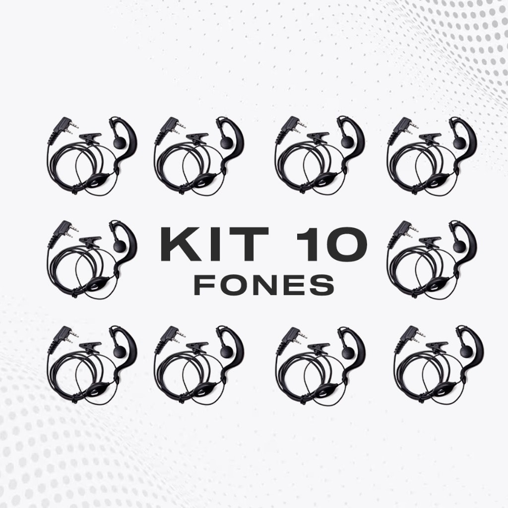 Imagem do Kit 10 Fone Para Radio Comunicador Ouvido Baofeng 777s Uv5r