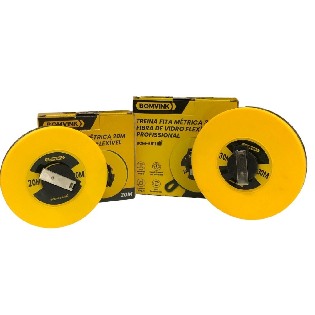Imagem do Trena Fita Metrica 20 Ou 30m Fibra De Vidro Flexivel Profissional