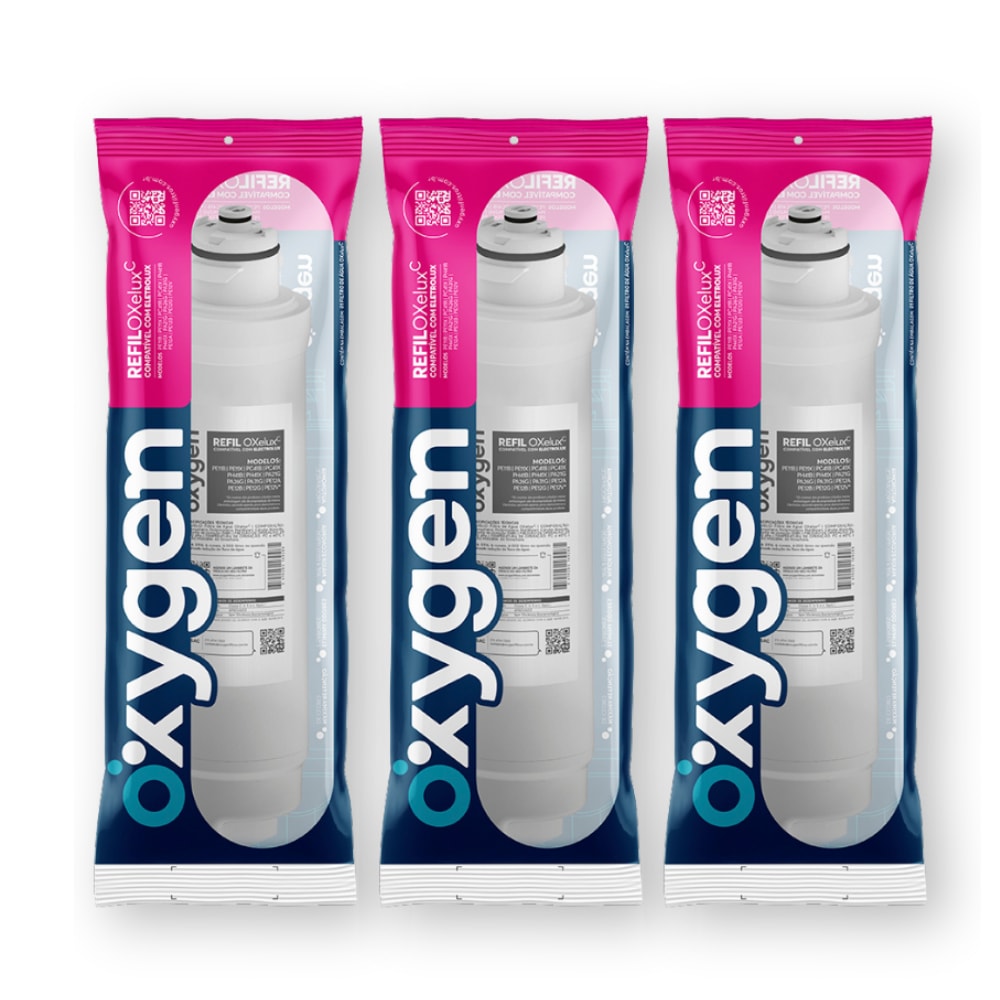 Imagem do Kit 3 Refil Filtro Para Purificador De Agua Electrolux Acqua Pure Pe12