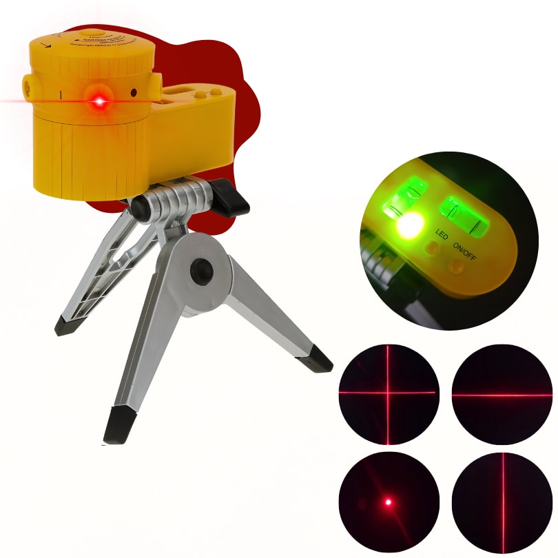 Imagem do Nivel Laser De Linhas Cruz Horizontal Vertical Profissional 360 Tripe
