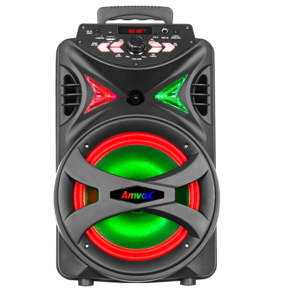 Imagem do Caixa De Som Amplificada Amvox Aca 255 Hit Woofer 8 250w Bluetooth Tws Led Bivolt