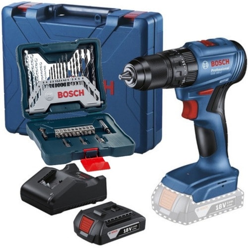 Imagem do Kit Furadeira Parafusadeira Impacto Bosch Gsb 185 Li X Line 33 Pcs