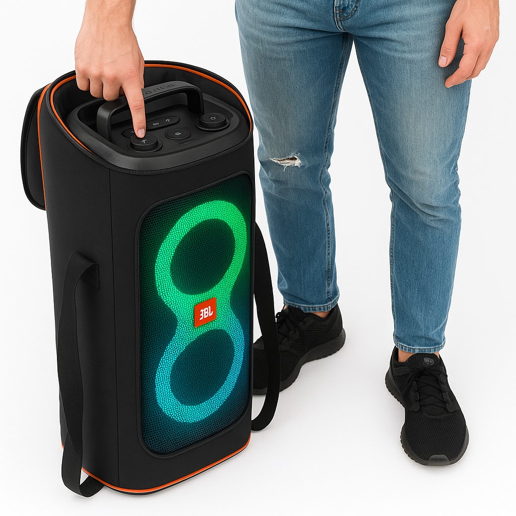 Imagem do Case Bolsa Bag Compativel C Jbl Partybox Club 120 E 110 Exclusiva Acolchoada Transporte Seguro