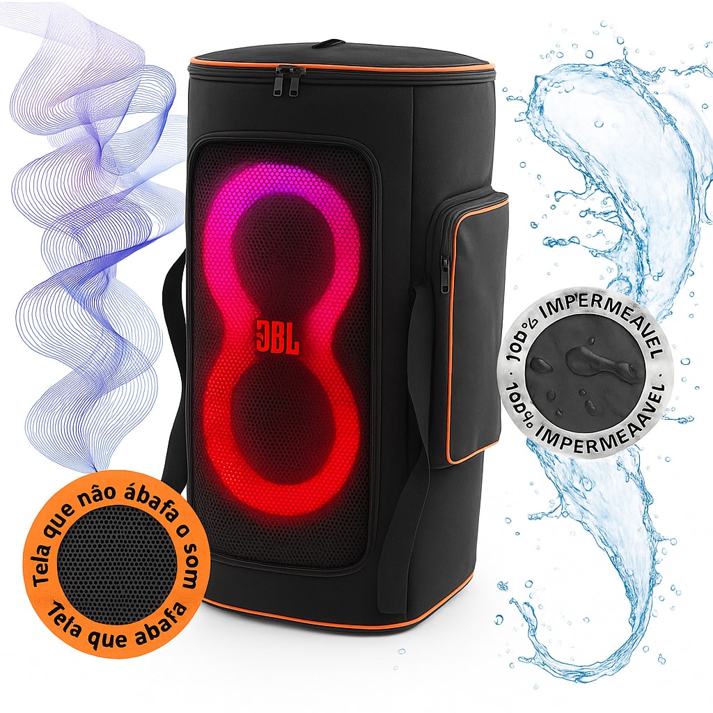 Imagem do Case Bolsa Bag Para Jbl Partybox Club 120 E 100 Resistente Abertura Frontal Exclusiva