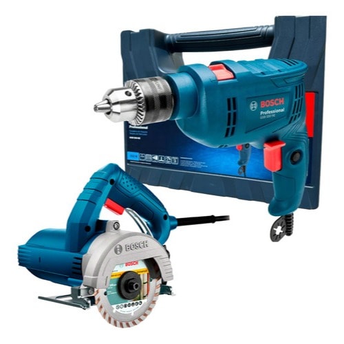 Imagem do Kit Bosch 220v Serra Marmore Gdc 150 Furadeira Gsb 550 Re