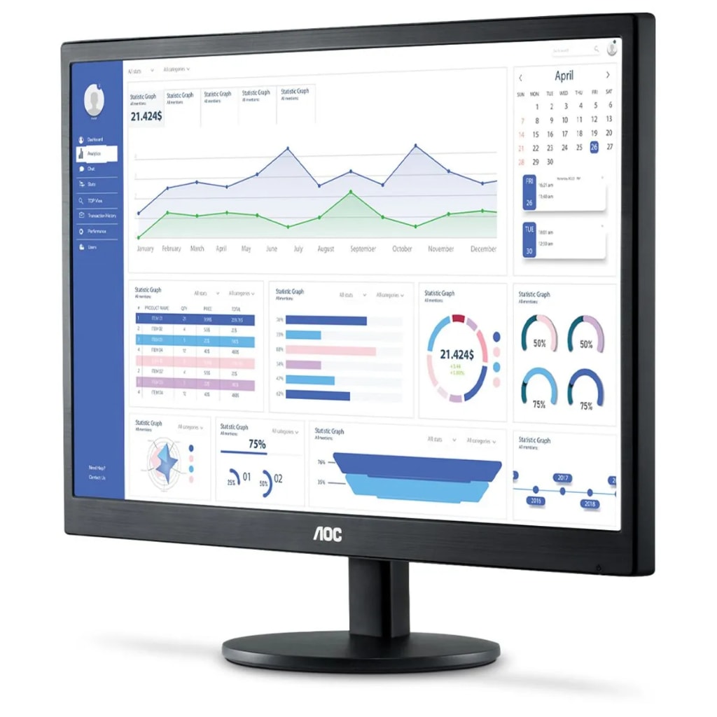 Imagem do Monitor Aoc 18 5 Hdmi E Vga E970swhnl