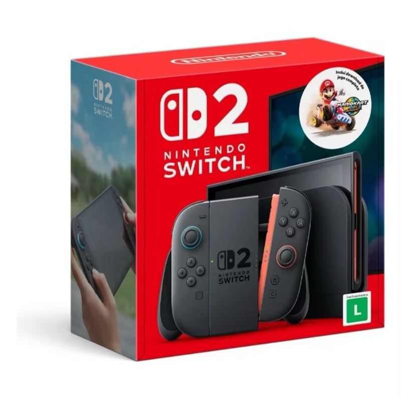 Imagem do Bundle Nintendo Switch 2 Mario Kart World Lacrado Nacional Lancamento