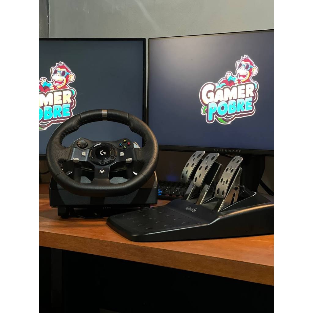 Imagem do Volante Logitech G920 Driving Force C Pedal Xone Xs Pc Simulador Completo Sem Caixa Garantia